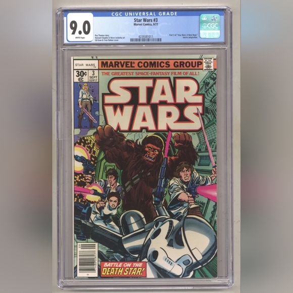 Star Wars #3 CGC 9.0 NM Graded A New Hope Vintage 1977 Marvel Comics! - Picture 3 of 5